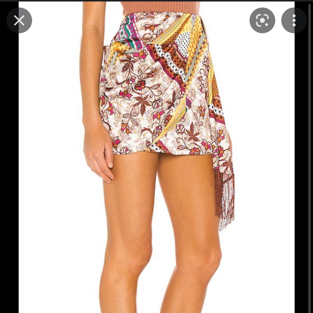House of Harlow 1960 x Revolve Caterina Skirt in Patchwork Multi NWT - Picture 3 of 10